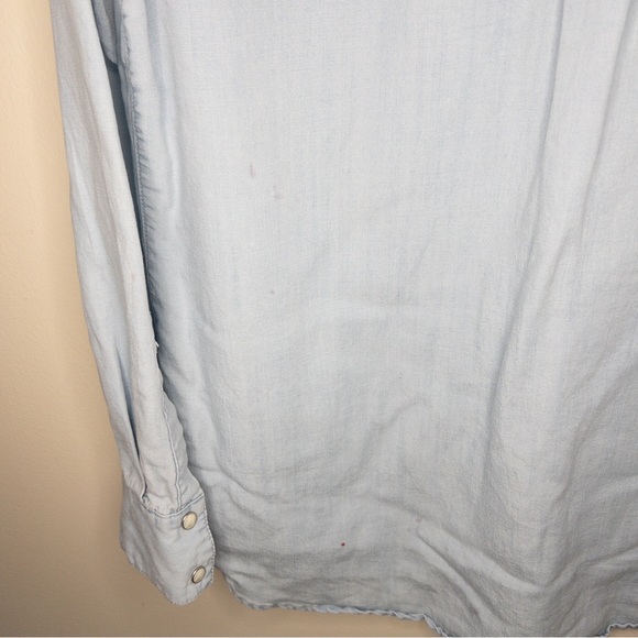 Betabrand Chambray Button Down Shirt - Picture 6 of 8